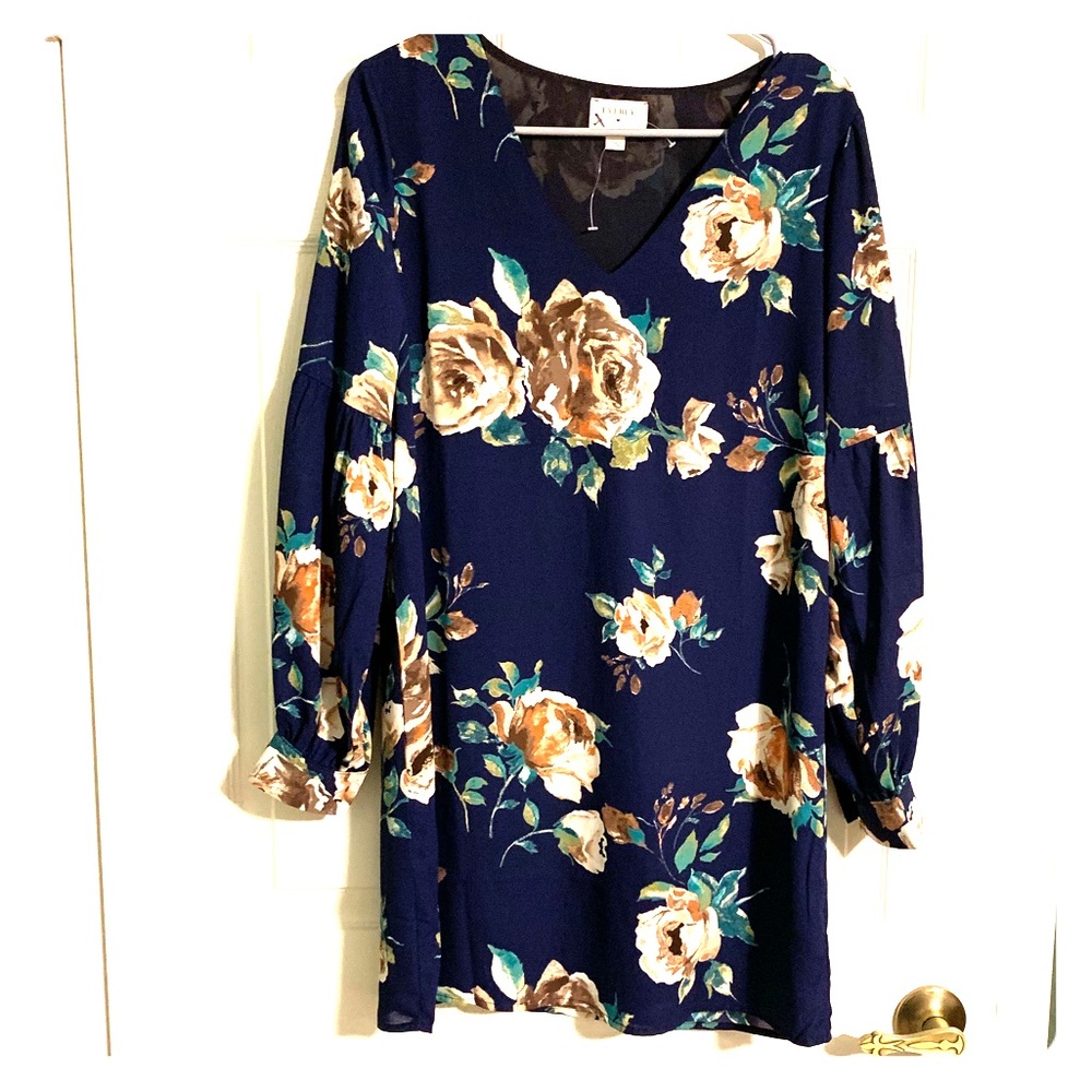 Evenly Navy Blue Floral Dress